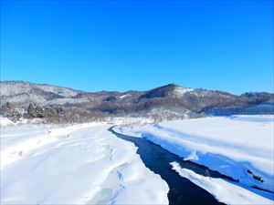 常呂川から見た端野・日吉国有林