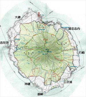 利尻島の地図