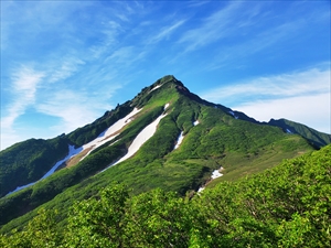 長官山山頂から臨む利尻山