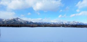 日高山脈の冬景色