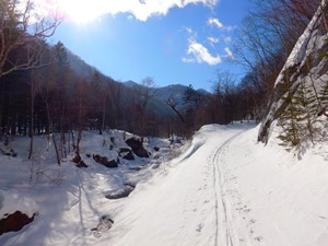 スキーの跡