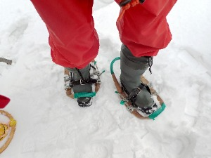 昔、現場作業員だった方が製作したかんじき