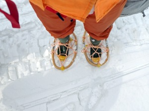 昔、現場作業員だった方が製作したかんじき