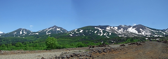 オプタテシケ山、美瑛富士、美瑛岳、十勝岳