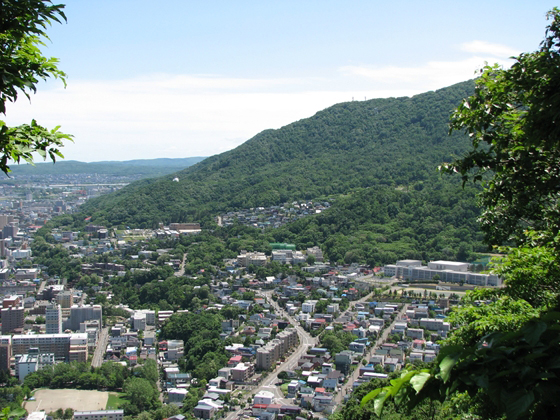 円山山頂より望む藻岩山方面