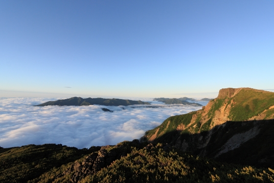 日没後も幻想的な光景が広がっていました