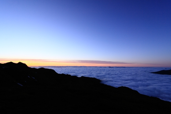 烏帽子岳方面の星空