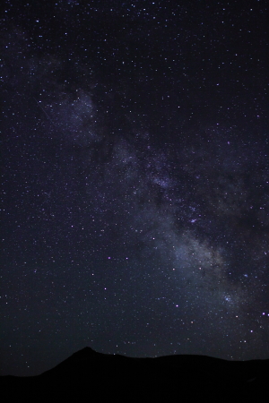 烏帽子岳方面の星空