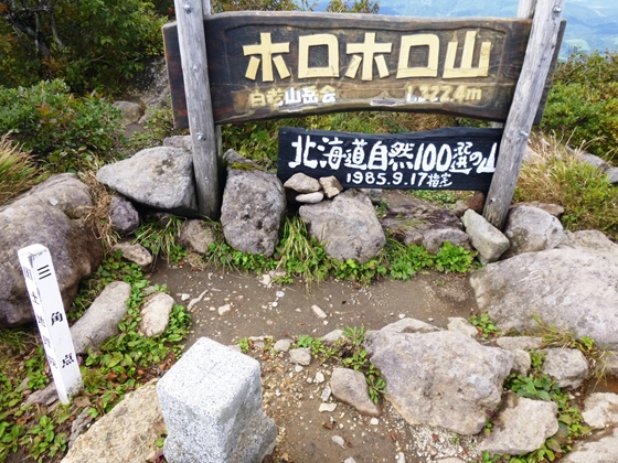 山頂にある三角点