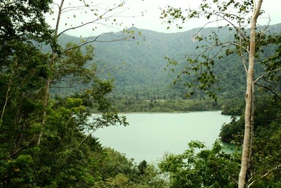 北海道三大秘湖のオコタンペ湖で、森林生態系保護地域について講義