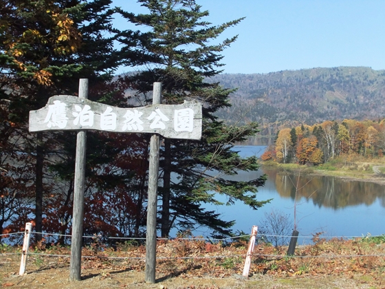 鷹泊自然公園の看板