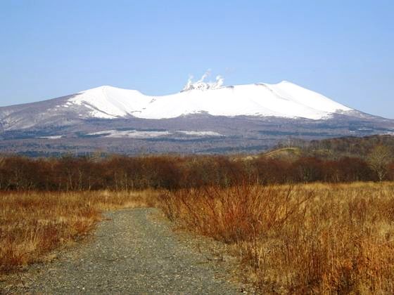 白老町社台から見た樽前山