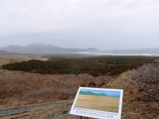 第二展望台から日高山脈豊似岳を撮影。