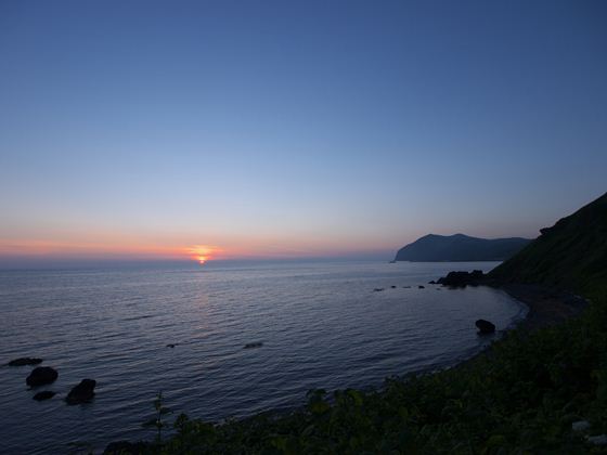 桃岩から見た夕日