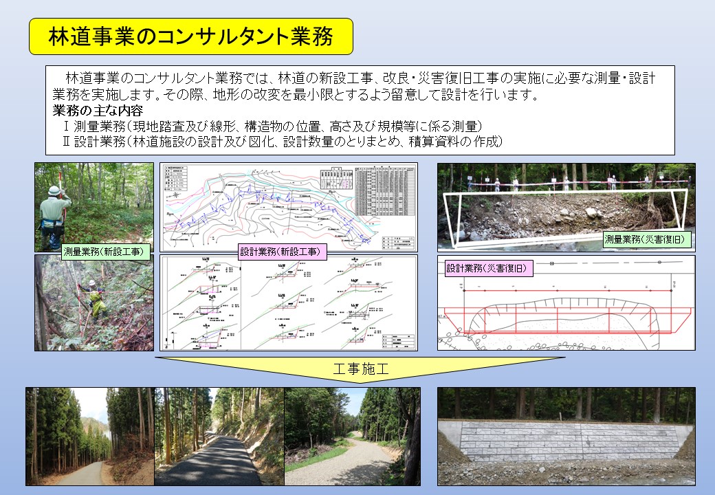 林道事業のコンサルタント業務の概要