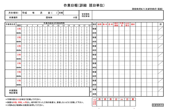 作業日報