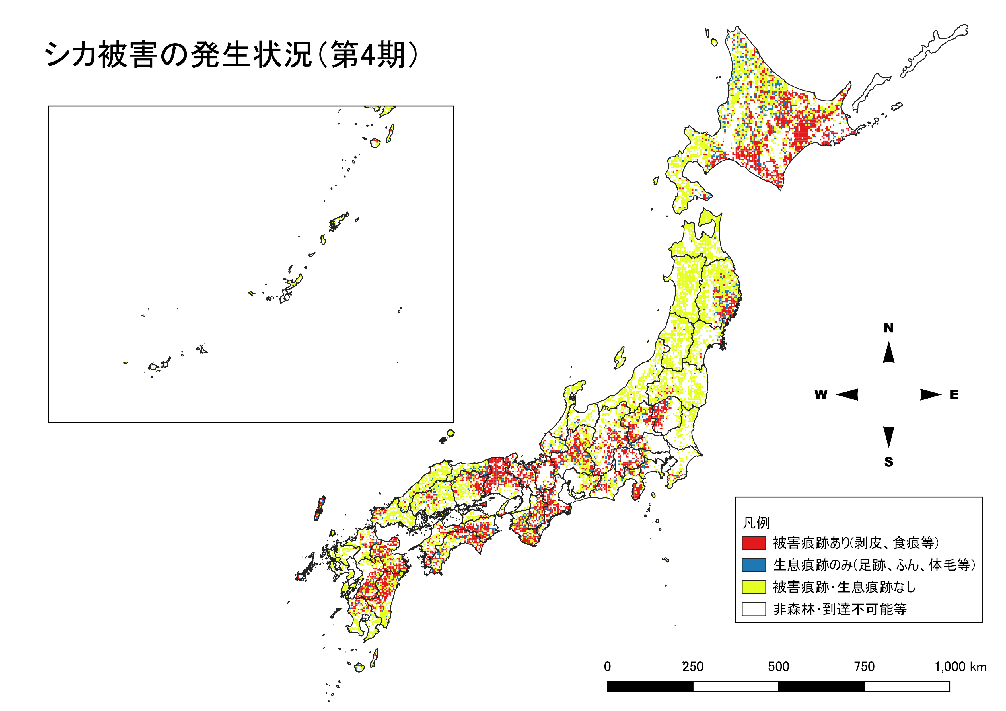 シカ情報の分布図（第4期）