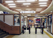飫肥杉を使用した宮崎駅の木質化の様子