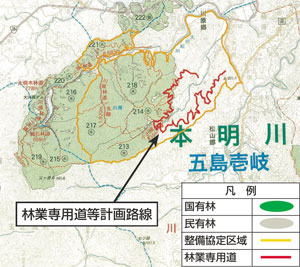森林整備推進協定の区域における路網の整備状況
