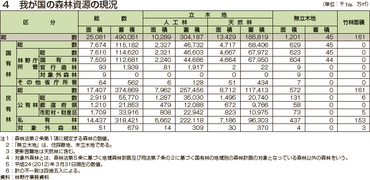 我が国の森林資源の現況