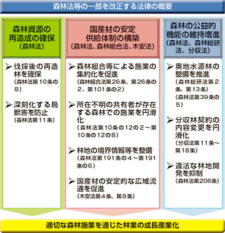 森林法等の一部を改正する法律の概要