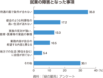 就業の障害となった事項