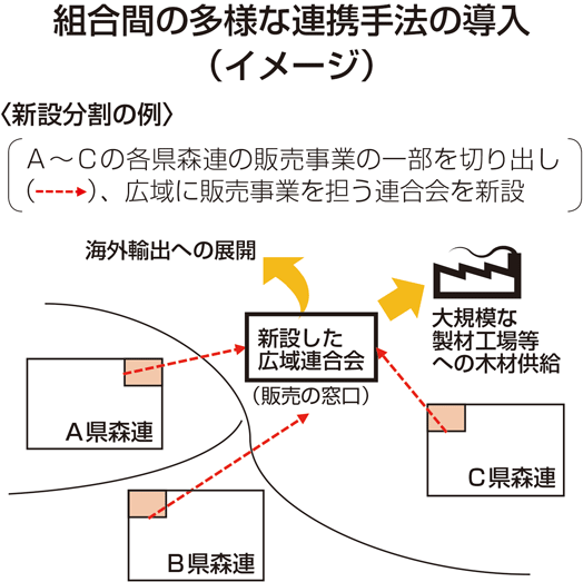 組合間の多様な連携手法の導入（イメージ）