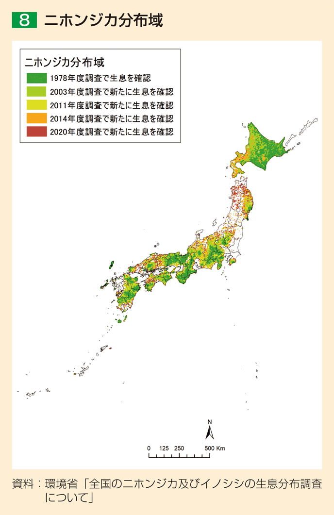 8 ニホンジカ分布域