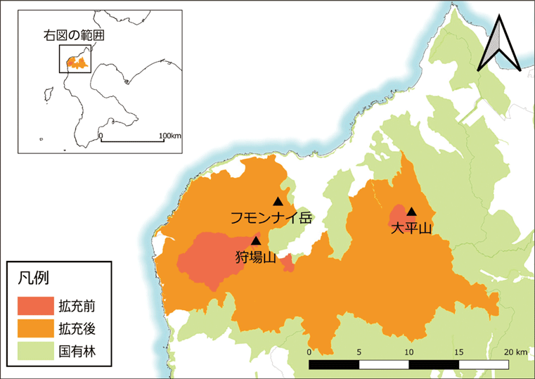 狩場山・大平山周辺森林生態系保護地域