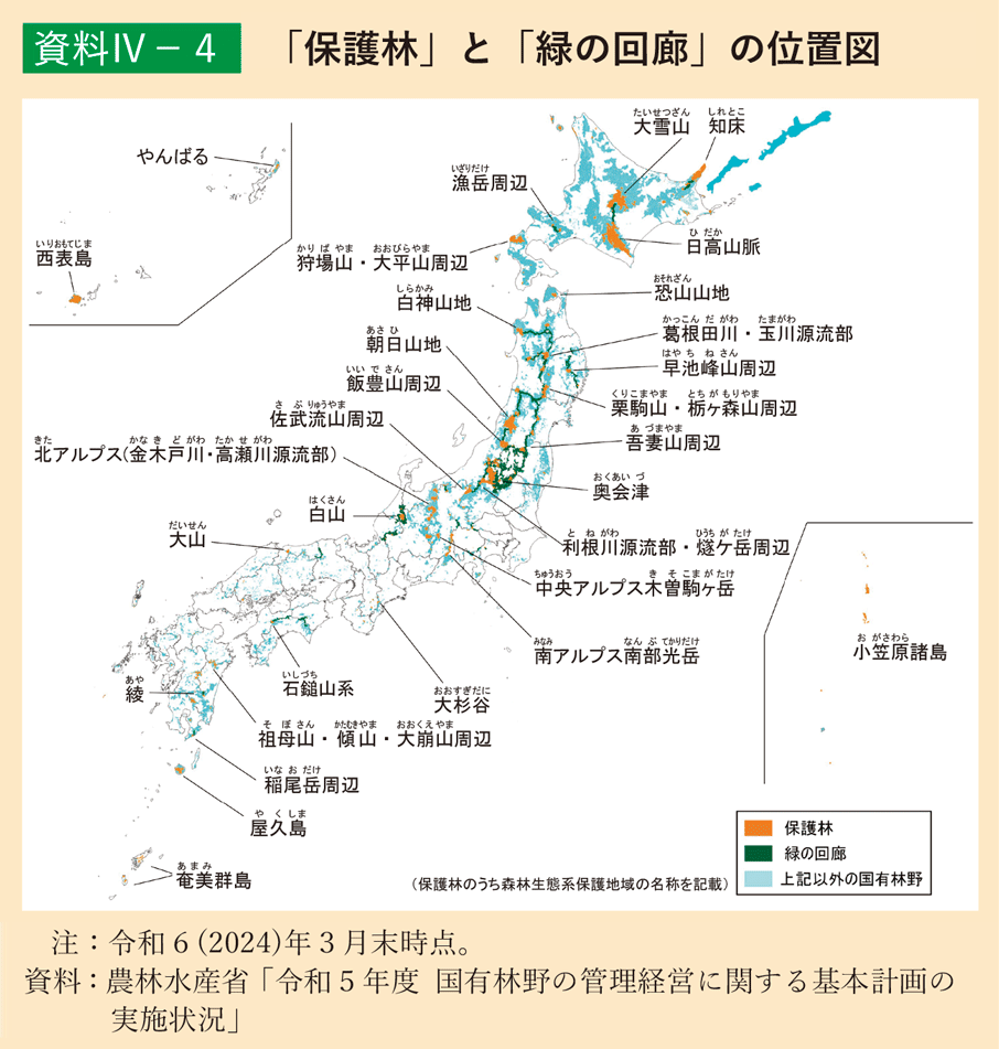 資料4-4 「保護林」と「緑の回廊」の位置図