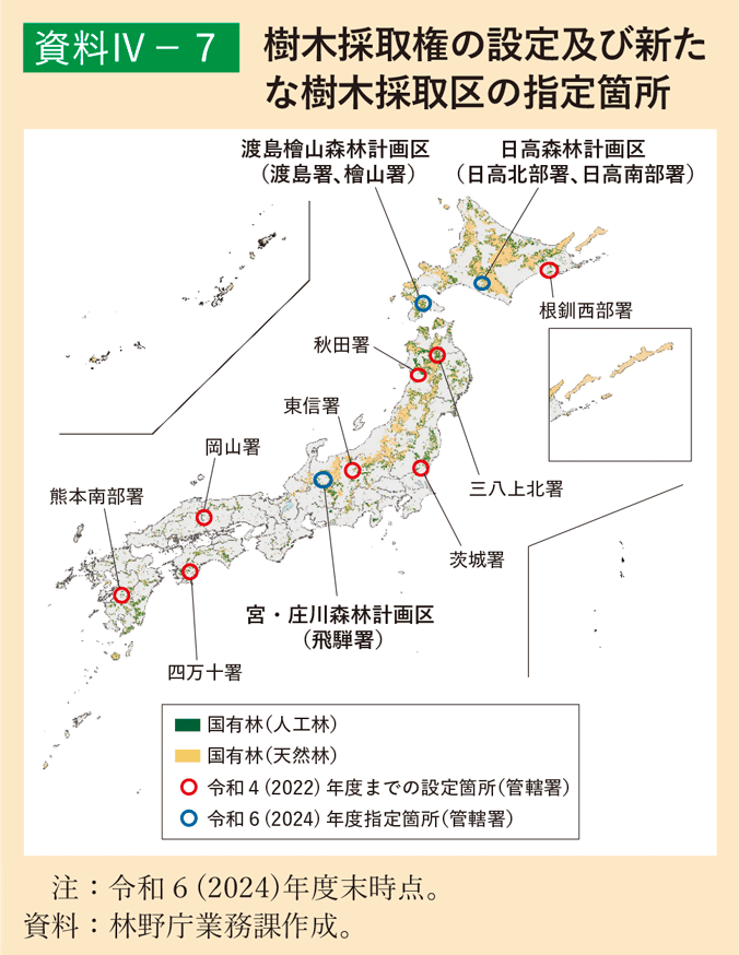 資料4-7 樹木採取権の設定及び新たな樹木採取区の指定箇所
