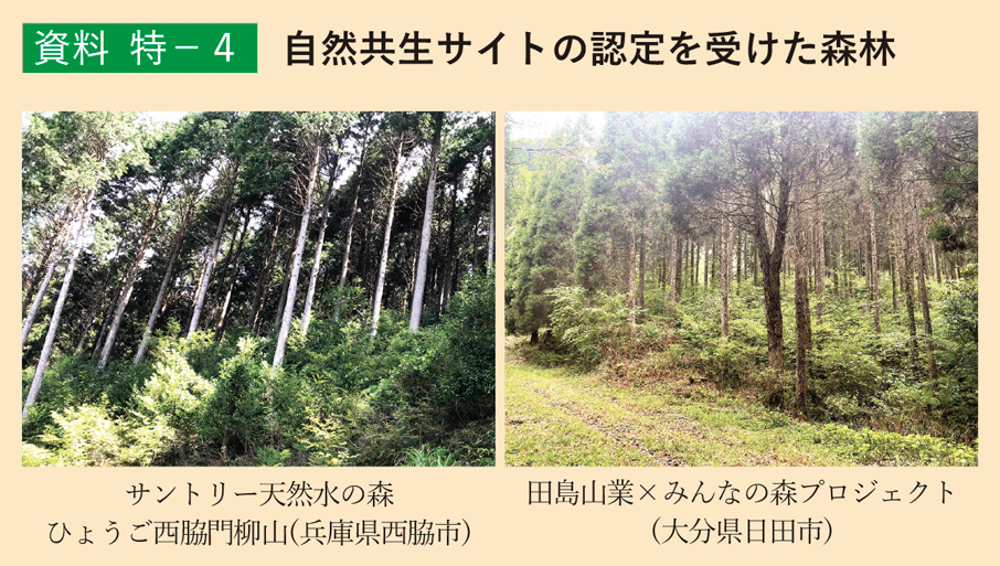 資料 特-4 自然共生サイトの認定を受けた森林