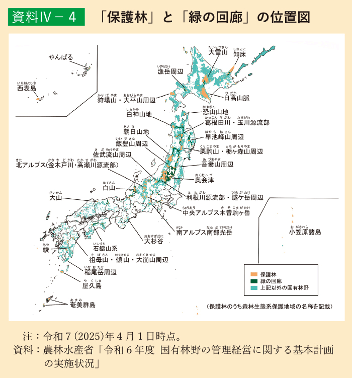 資料4-4 「保護林」と「緑の回廊」の位置図