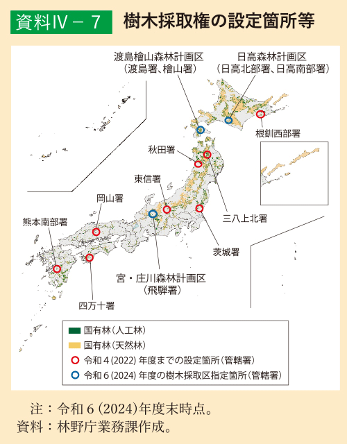 資料4-7 樹木採取権の設定及び新たな樹木採取区の指定箇所