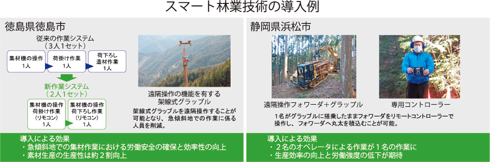 スマート林業技術の導入例
