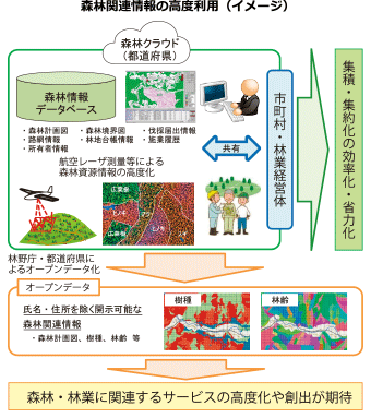 森林関連情報の高度利用（イメージ）