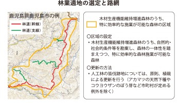 林業適地の選定と路網