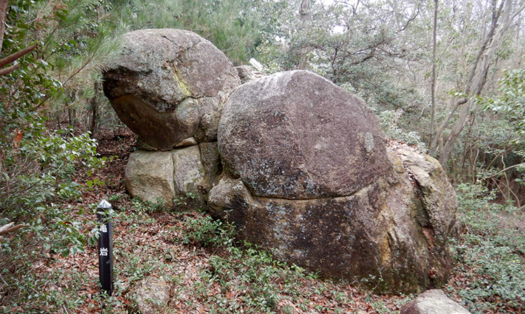 大成山ふもとの亀岩