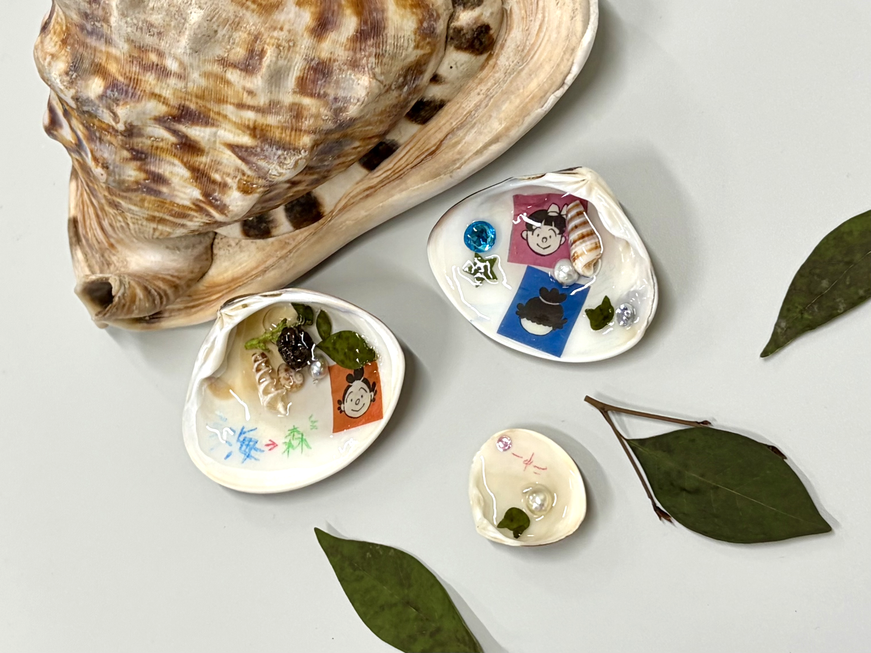 はまぐりアートの作品