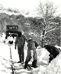 除雪作業・大滝森林鉄道