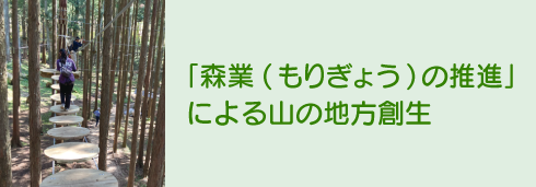 「森業（もりぎょう）の推進」による山の地方創生