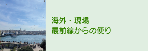 海外・現場最前線からの便り