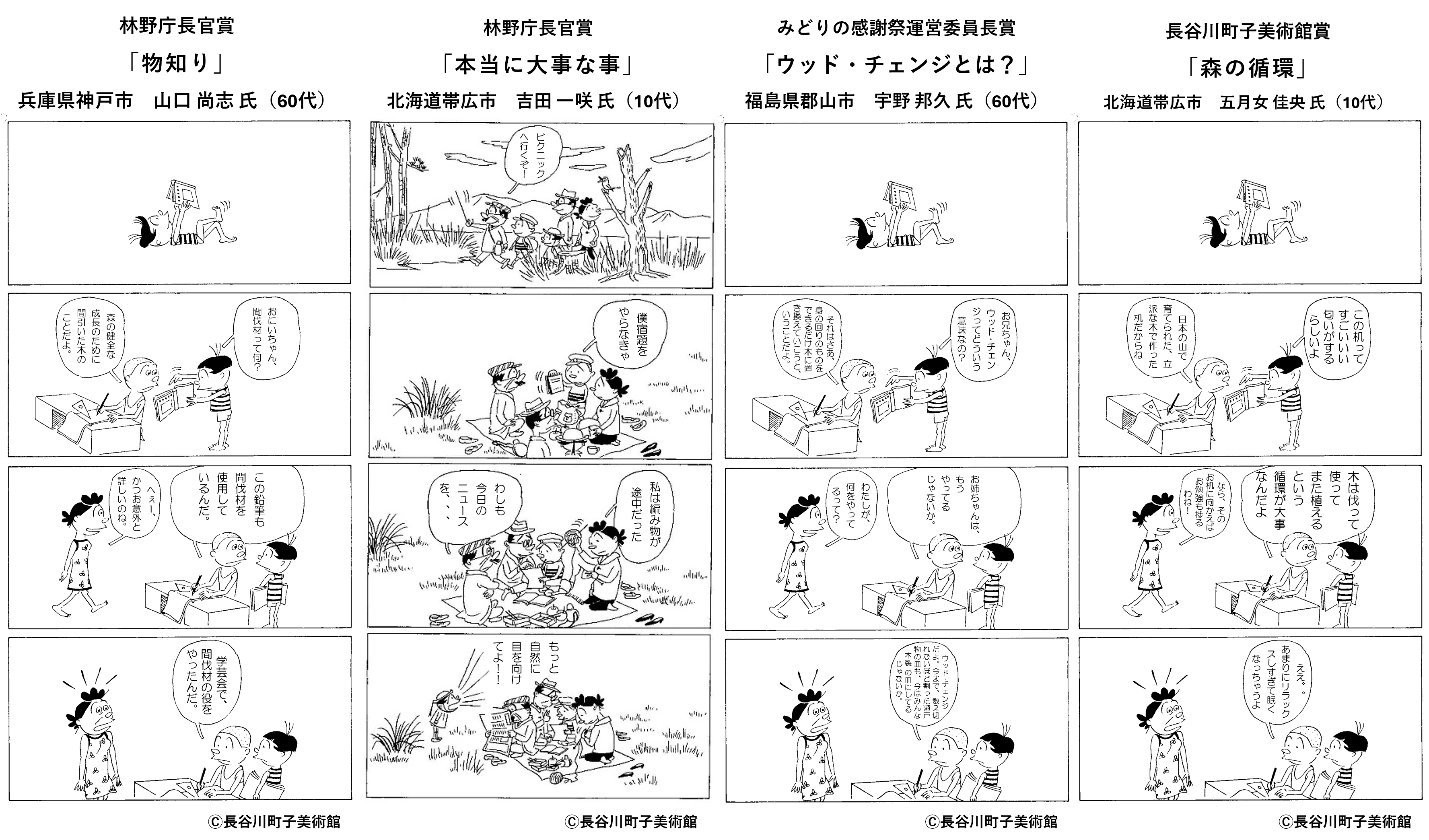 サザエさん吹き出しコンテスト2026における優秀作品4作品