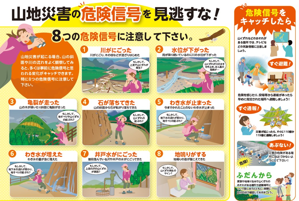 山地災害の危険信号を見逃すな