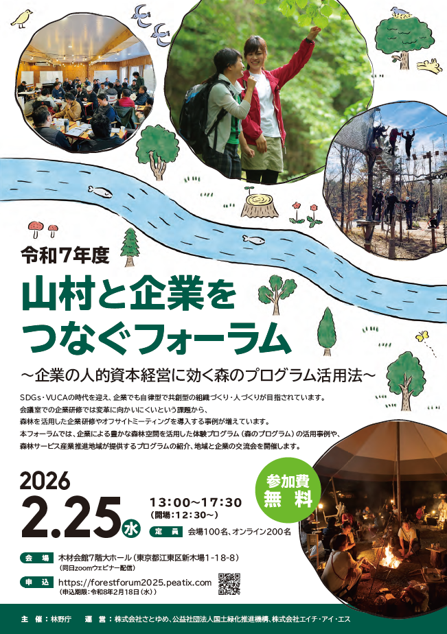 令和7年度山村と企業をつなぐフォーラム（表紙）