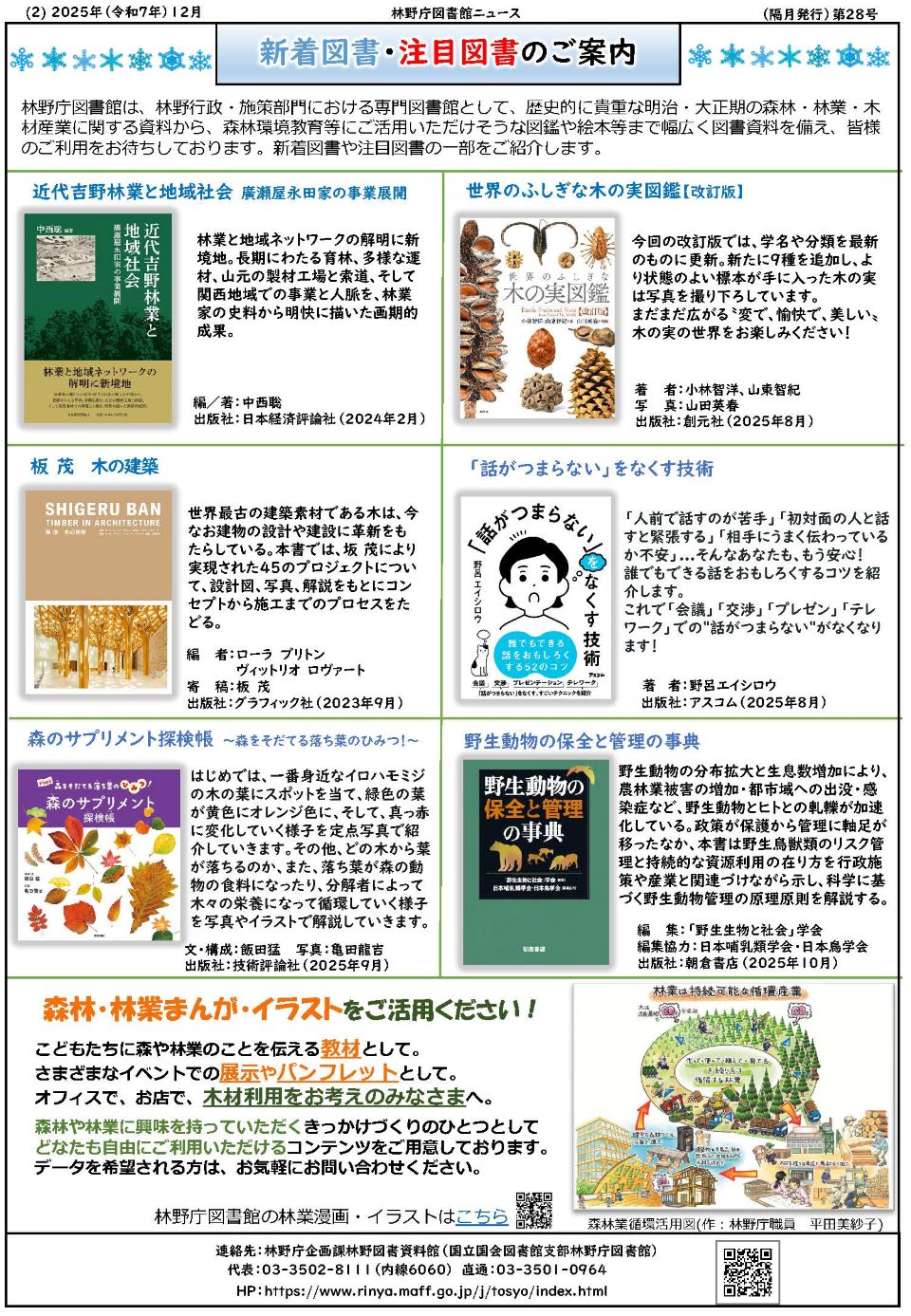 林野庁図書館ニュース第28号(裏)