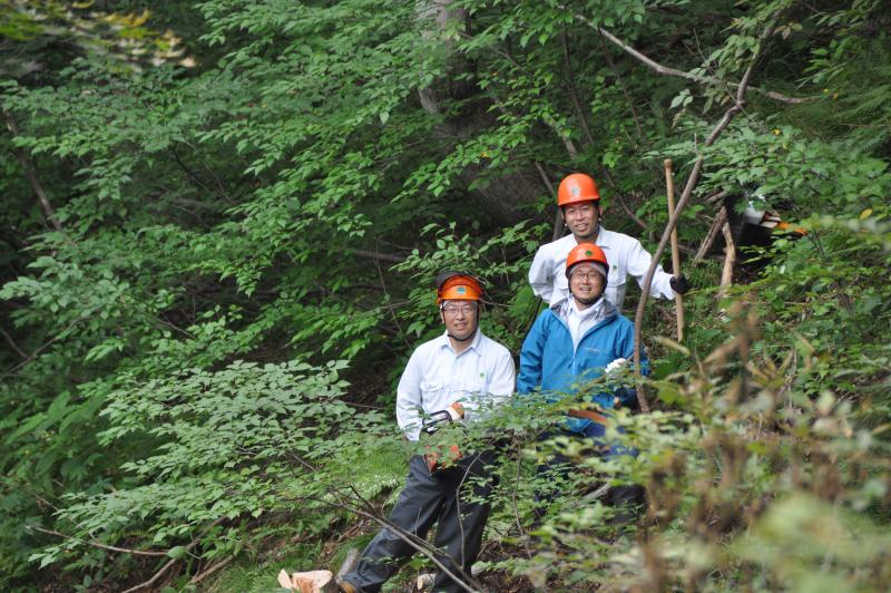 イヌワシ試験地設定に伴う整備作業