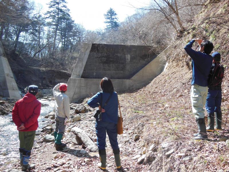 茂倉沢2号ダムの見学