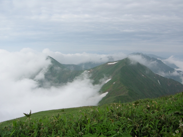 谷川岳の稜線部