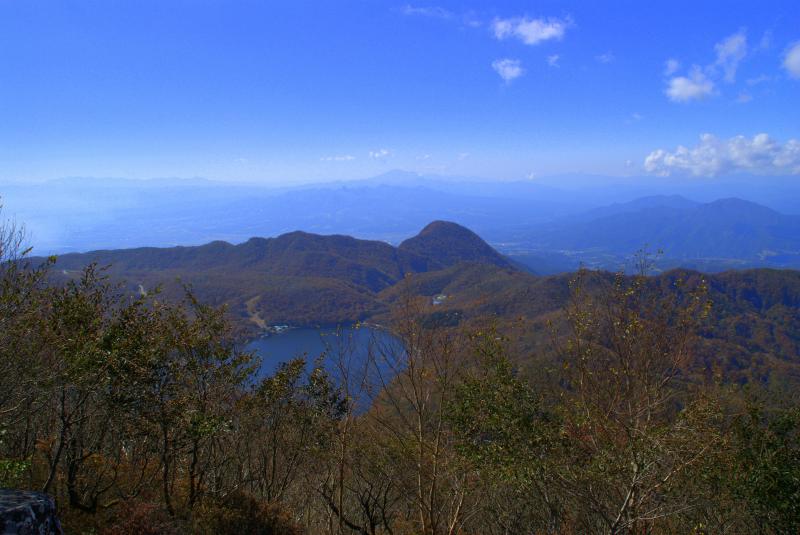 黒檜山頂から榛名山・浅間山方面